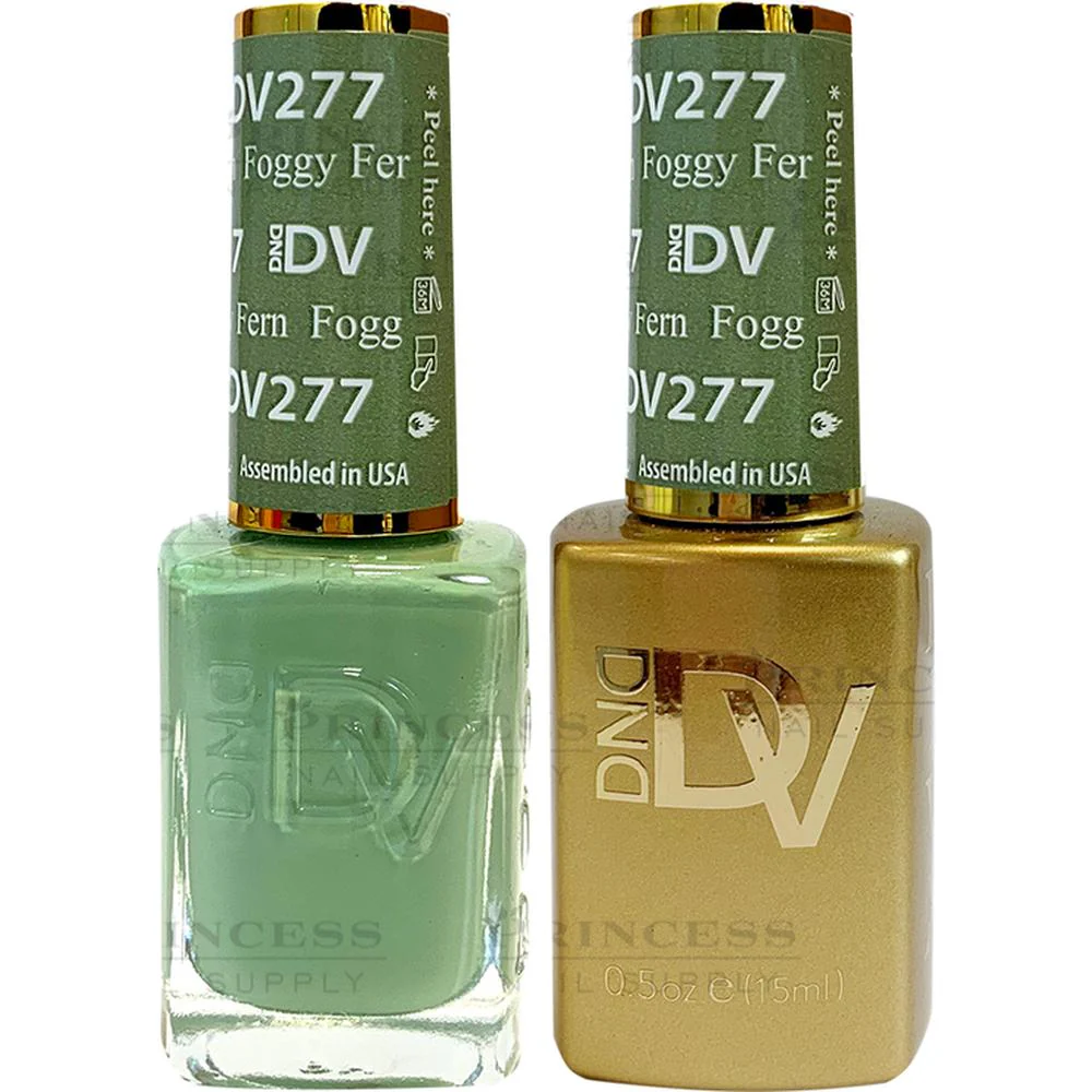 DND Diva Duo Gel - #277 - Foggy Fern / Soak-Off Gel Polish 0.5 oz. + Nail Lacquer 0.5 oz.