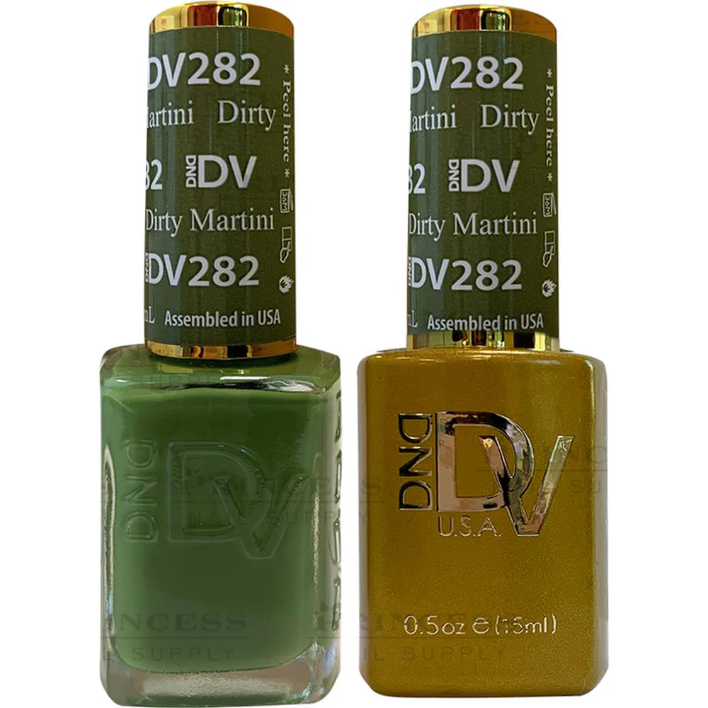 DND Diva Duo Gel - #282 - Dirty Martini / Soak-Off Gel Polish 0.5 oz. + Nail Lacquer 0.5 oz.