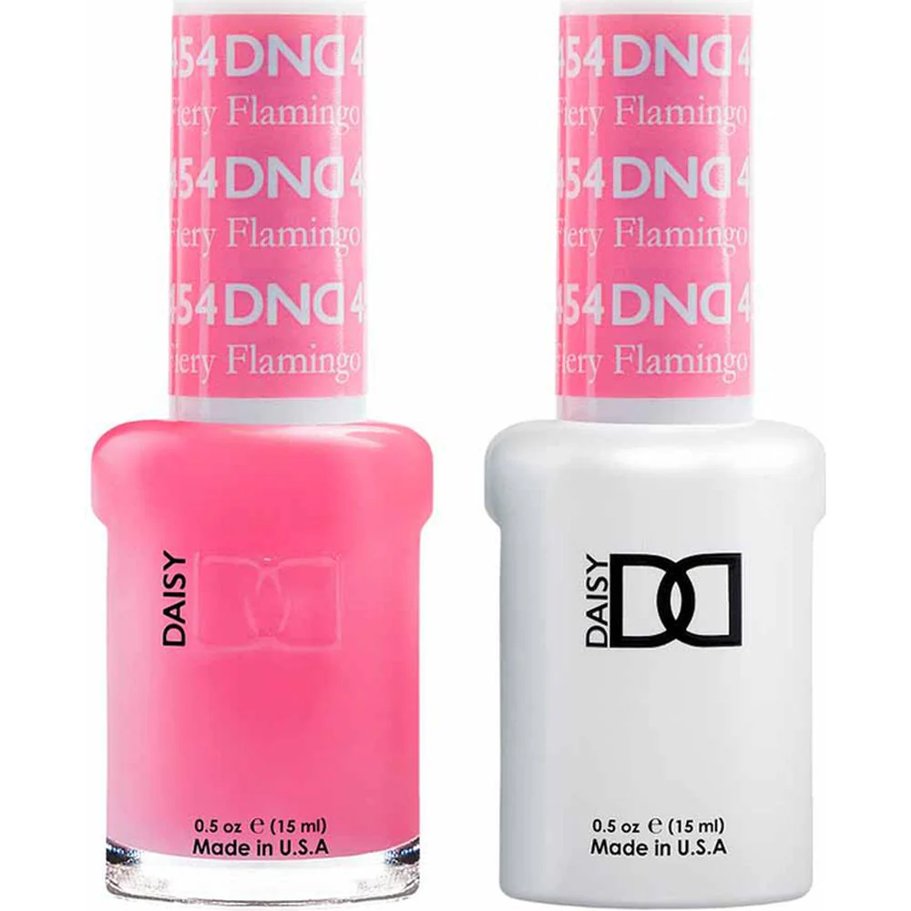 DND Duo - #454 Fiery Flamingo / Soak-Off Gel Polish 0.5 oz. + Nail Lacquer 0.5 oz.