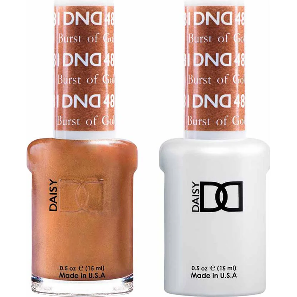 DND Duo - #481 Burst of Gold / Soak-Off Gel Polish 0.5 oz. + Nail Lacquer 0.5 oz.
