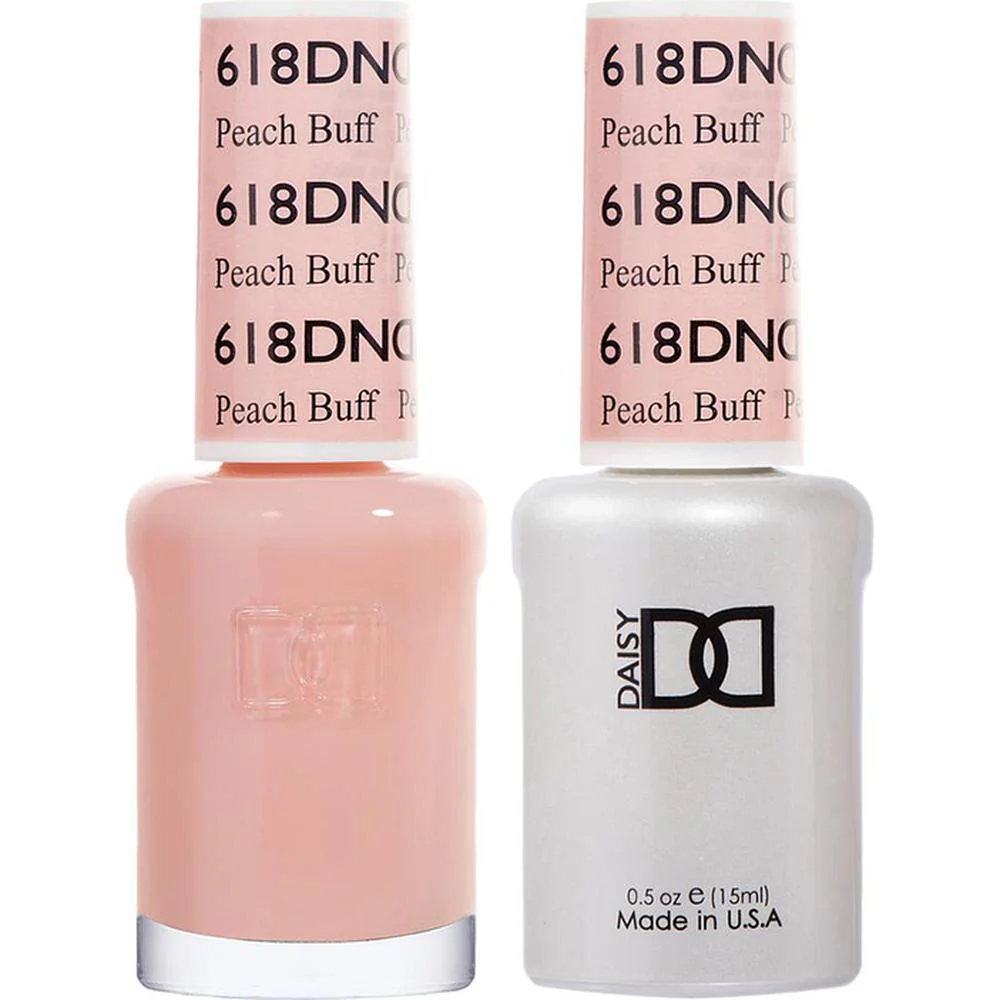 DND Duo - #618 Peach Buff / Soak-Off Gel Polish 0.5 oz. + Nail Lacquer 0.5 oz.