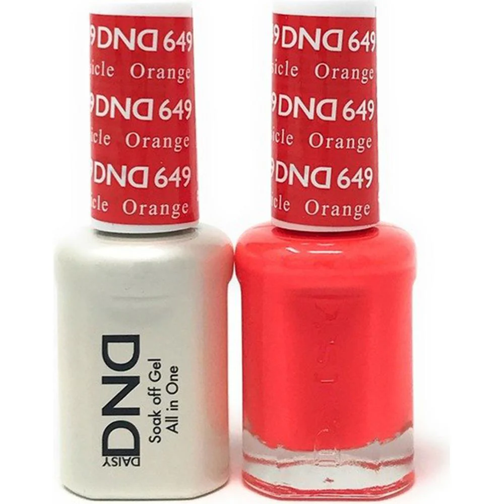 DND Duo - #649 Orange Creamsicle / Soak-Off Gel Polish 0.5 oz. + Nail Lacquer 0.5 oz.