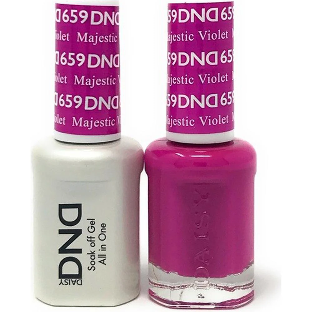 DND Duo - #659 Majestic Violet / Soak-Off Gel Polish 0.5 oz. + Nail Lacquer 0.5 oz.