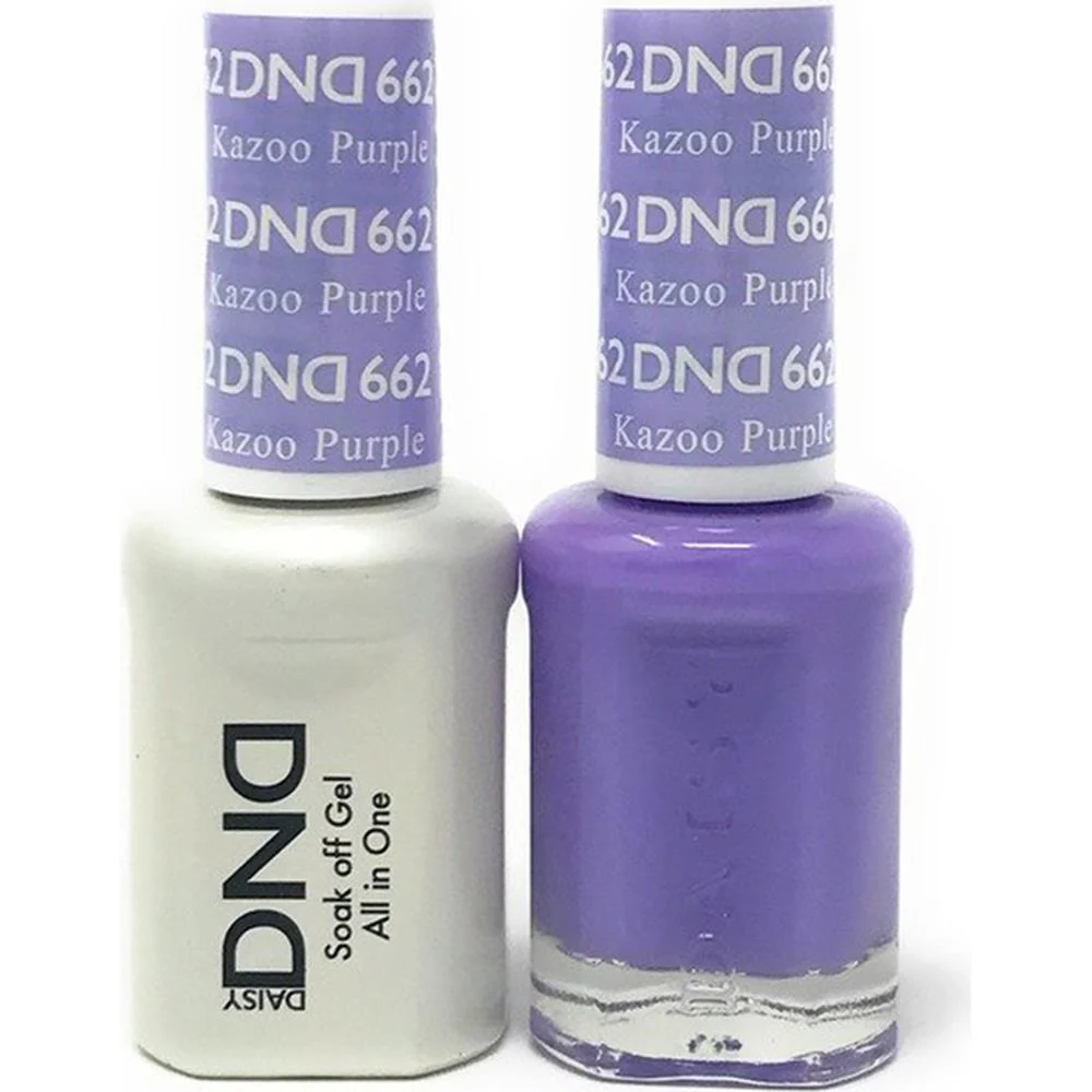 DND Duo - #662 Kazoo Purple / Soak-Off Gel Polish 0.5 oz. + Nail Lacquer 0.5 oz.