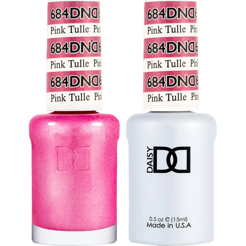DND Duo - #684 Pink Tulle / Soak-Off Gel Polish 0.5 oz. + Nail Lacquer 0.5 oz.
