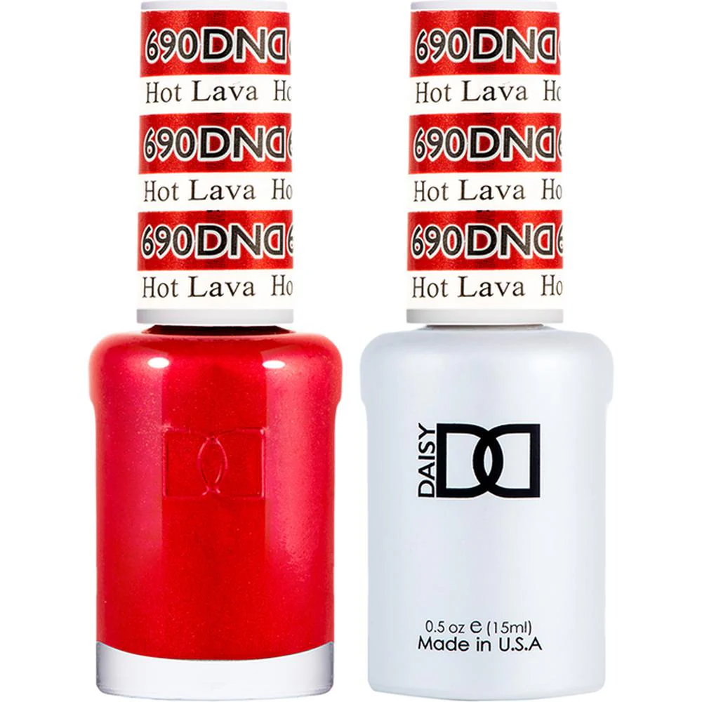 DND Duo - #690 Hot Lava / Soak-Off Gel Polish 0.5 oz. + Nail Lacquer 0.5 oz.