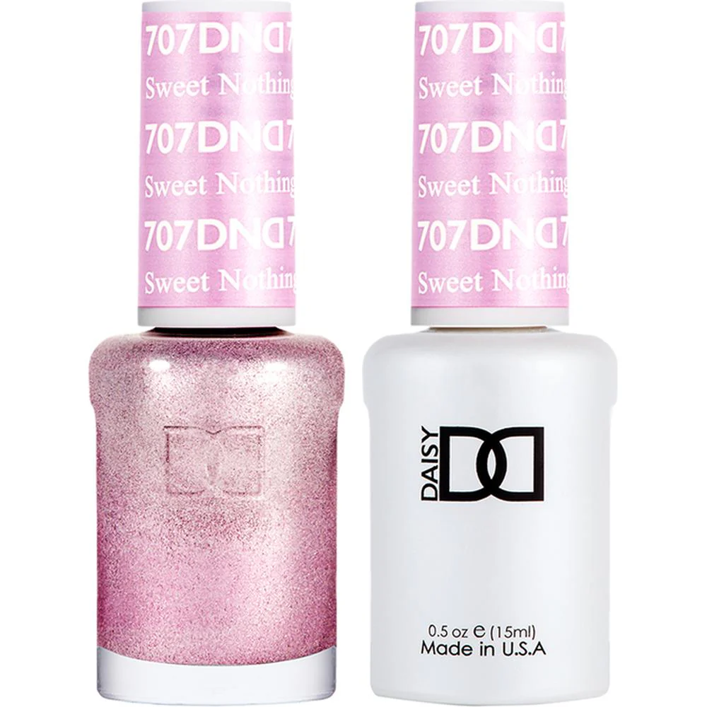 DND Duo - #707 Sweet Nothing / Soak-Off Gel Polish 0.5 oz. + Nail Lacquer 0.5 oz.