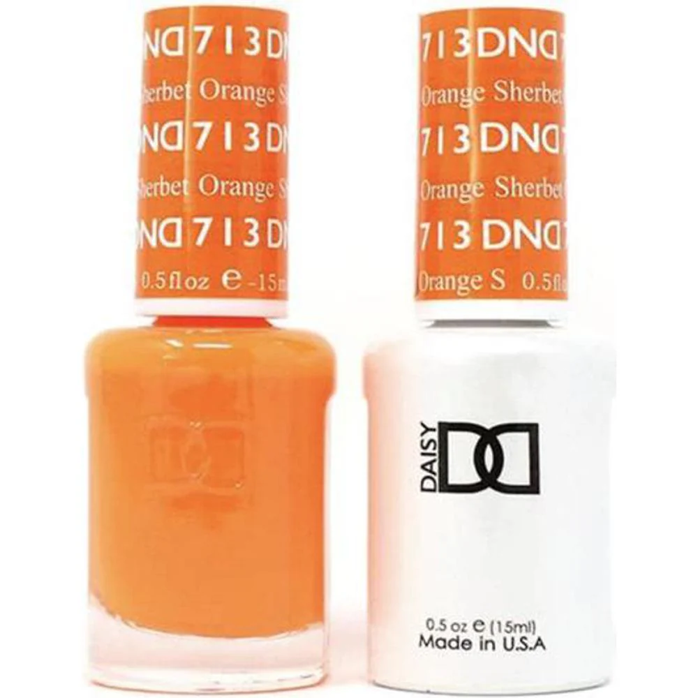 DND Duo - #713 Orange Sherbet / Soak-Off Gel Polish 0.5 oz. + Nail Lacquer 0.5 oz.