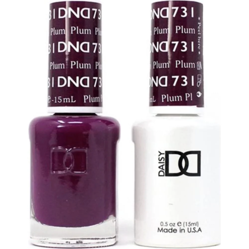 DND Duo - #731 Plum Frost / Soak-Off Gel Polish 0.5 oz. + Nail Lacquer 0.5 oz.