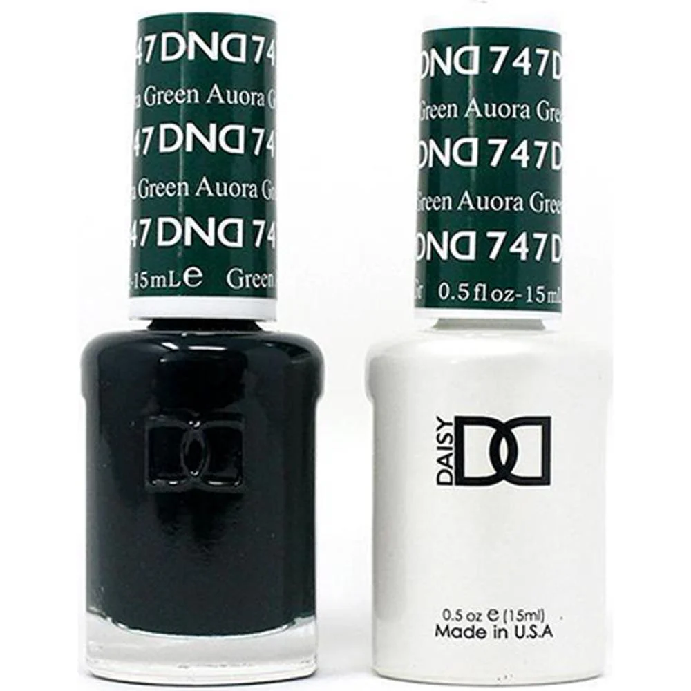 DND Duo - #747 Aurora Green / Soak-Off Gel Polish 0.5 oz. + Nail Lacquer 0.5 oz.