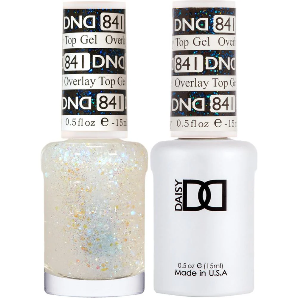 DND Duo - #841 Overlay Glitter Top / Soak-Off Gel Polish 0.5 oz. + Nail Lacquer 0.5 oz.