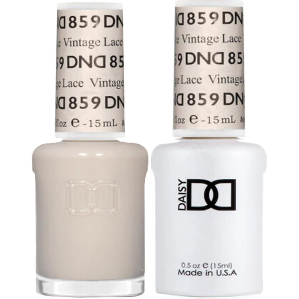 DND Duo - #859 Vintage Lace / Soak-Off Gel Polish 0.5 oz. + Nail Lacquer 0.5 oz.