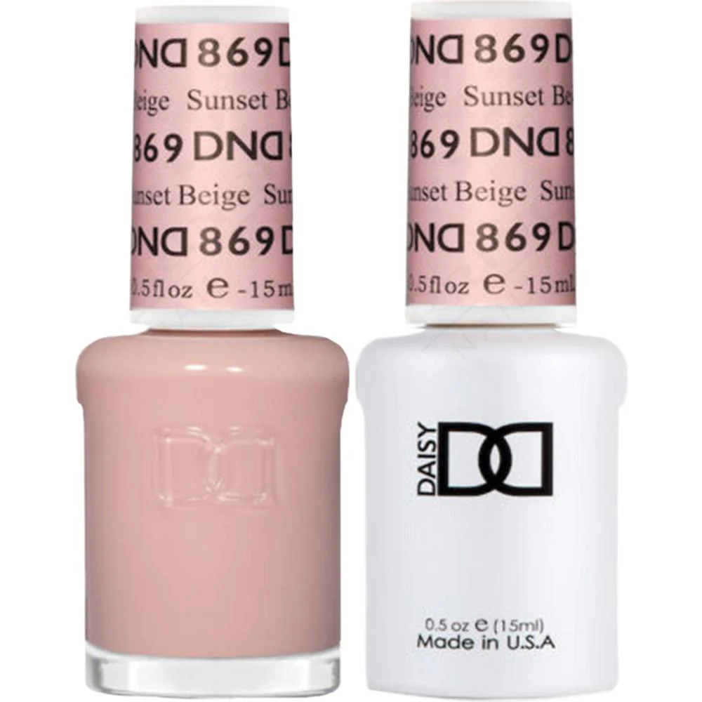 DND Duo - #869 Sunset Beige / Soak-Off Gel Polish 0.5 oz. + Nail Lacquer 0.5 oz.