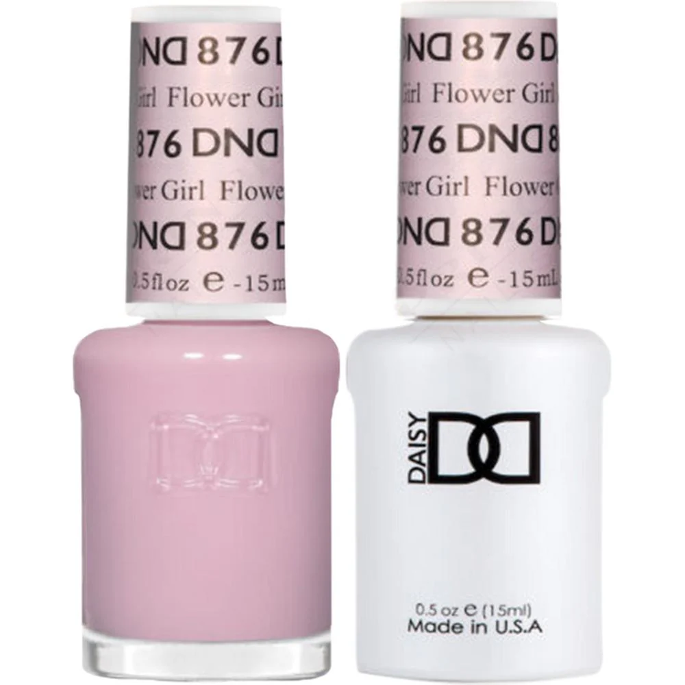 DND Duo - #876 Flower Girl / Soak-Off Gel Polish 0.5 oz. + Nail Lacquer 0.5 oz.