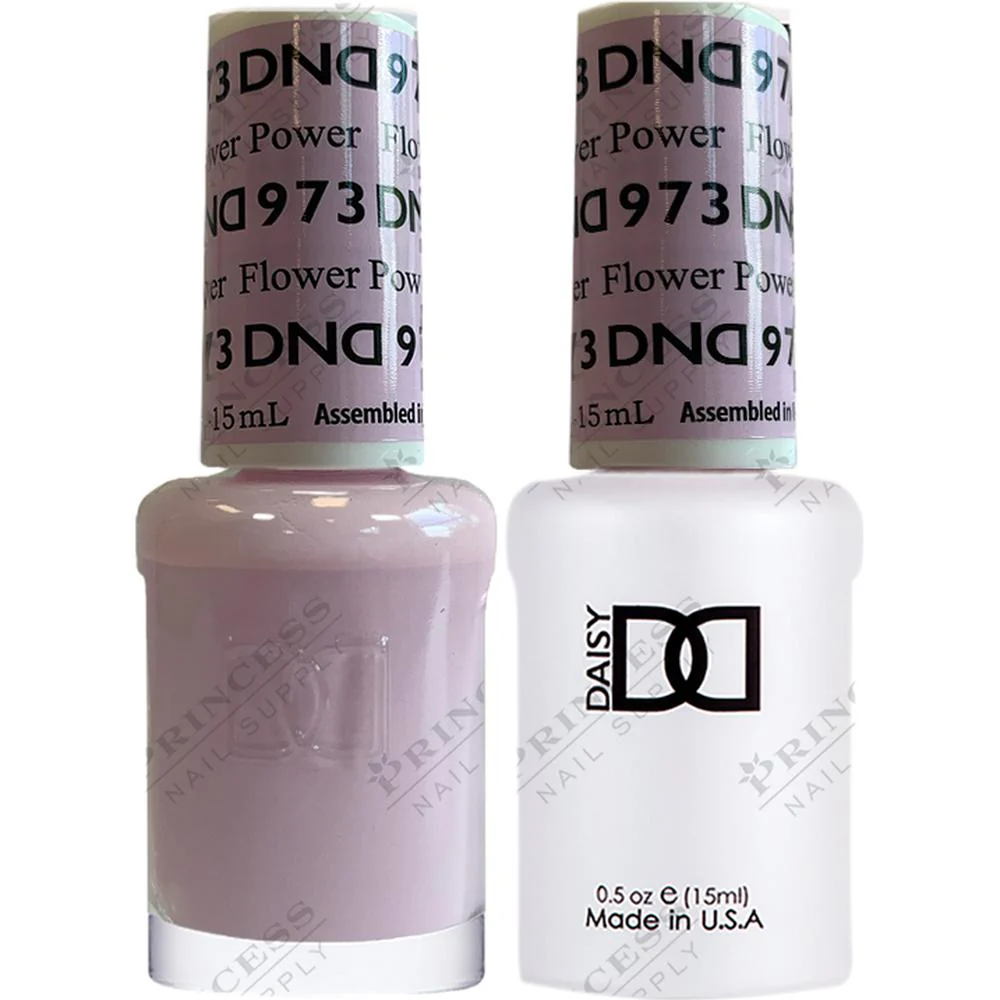 DND Duo - #973 Flower Powder / Soak-Off Gel Polish 0.5 oz. + Nail Lacquer 0.5 oz.