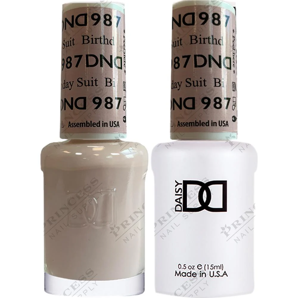 DND Duo - #987 Birthday Suit / Soak-Off Gel Polish 0.5 oz. + Nail Lacquer 0.5 oz.