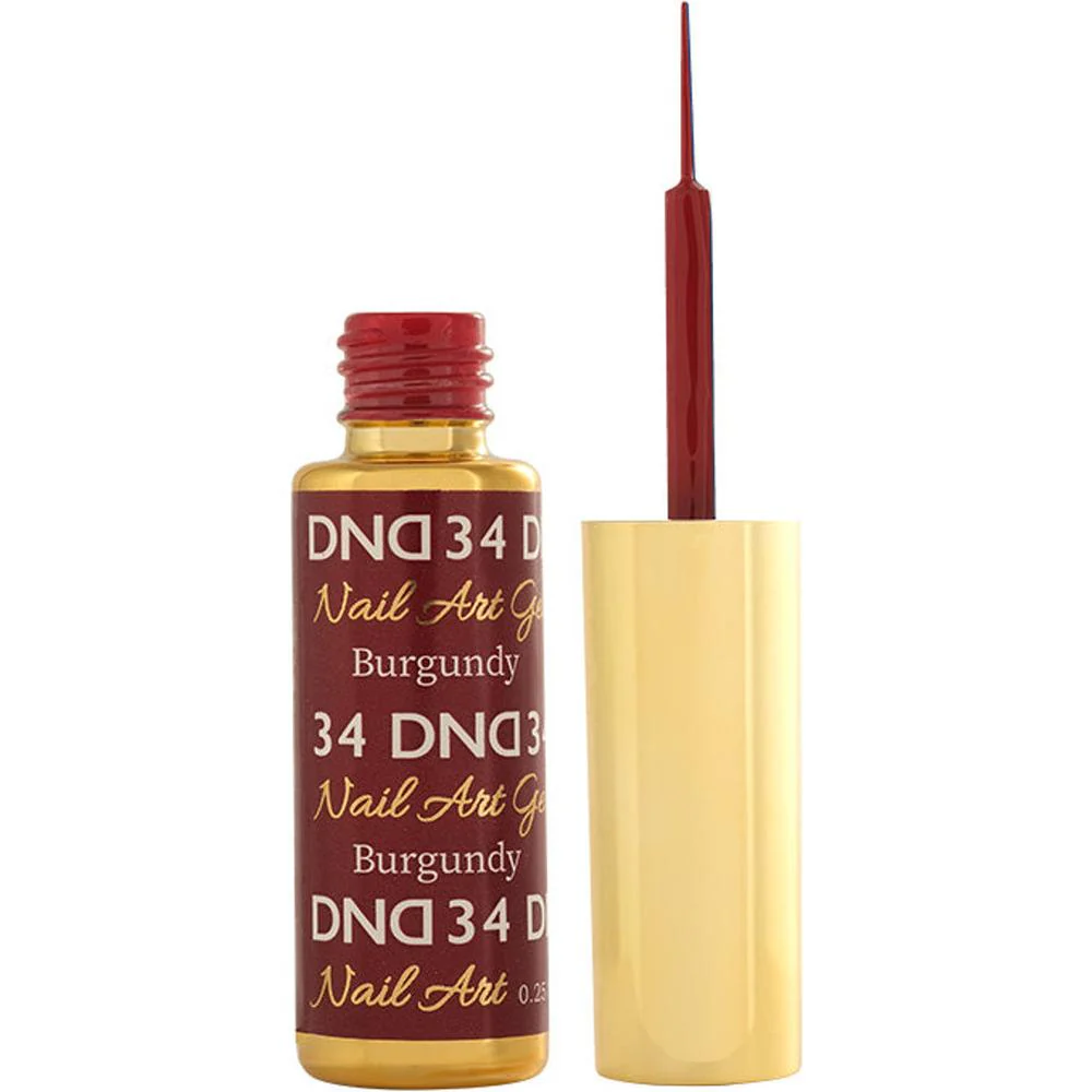 DND Gel Art Liner - DND34 Glassic Burgundy