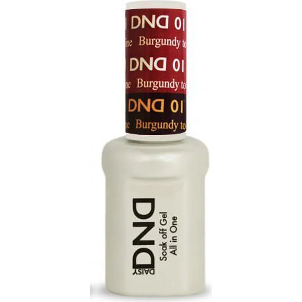 DND Mood Gel - Soak-Off Gel Polish - DND#01 Burgundy To Red Wine / 0.5 oz.
