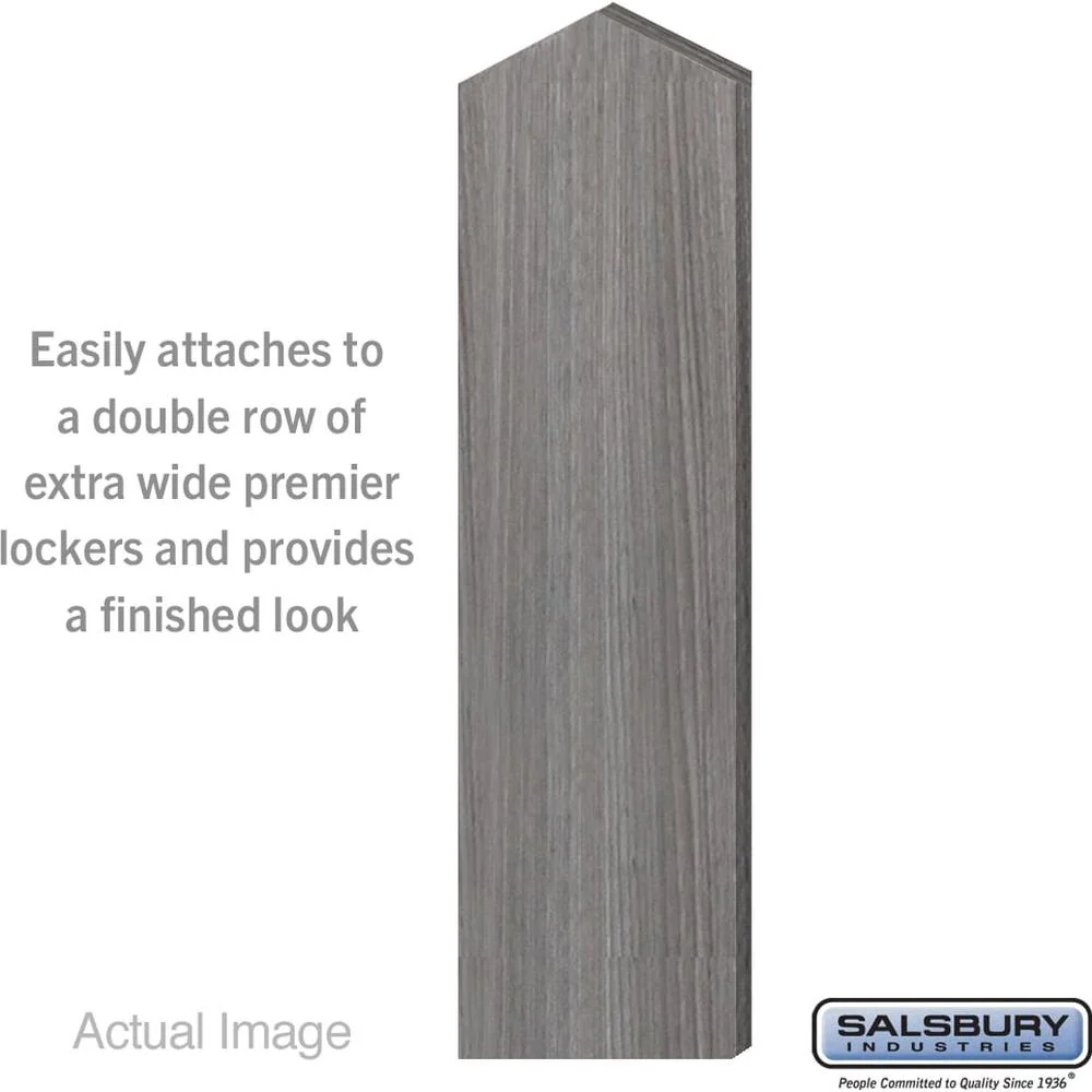 Double End Side Panel - for 18 Inch Deep Premier Wood Locker - with Sloping Hood by Salsbury - Image 6