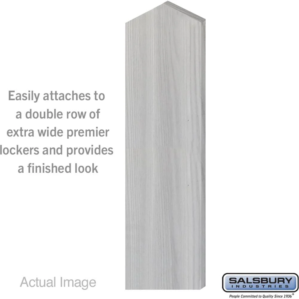 Double End Side Panel - for 24 Inch Deep Premier Wood Locker - with Sloping Hood by Salsbury - Image 5