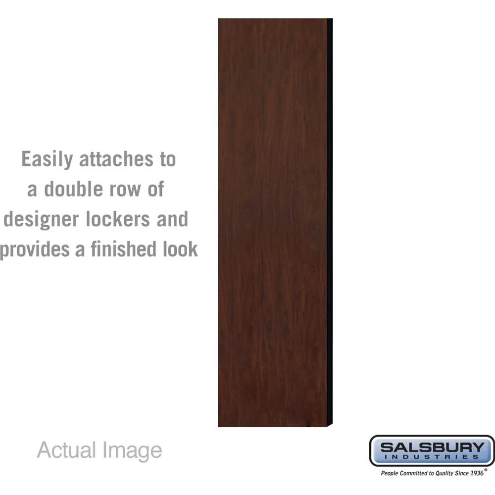 Double End Side Panel - for 5 Feet High - 15 Inch Deep Designer Wood Locker - without Sloping Hood by Salsbury - Image 6