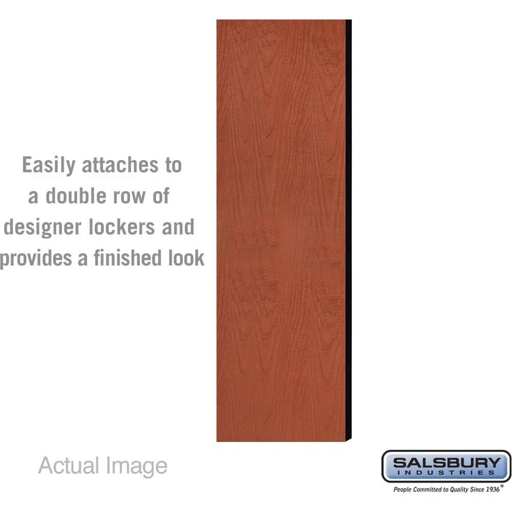 Double End Side Panel - for 5 Feet High - 18 Inch Deep Designer Wood Locker - without Sloping Hood by Salsbury - Image 4