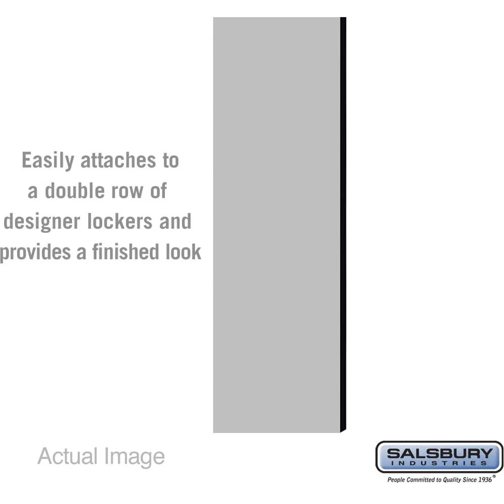 Double End Side Panel - for 5 Feet High - 18 Inch Deep Designer Wood Locker - without Sloping Hood by Salsbury - Image 5