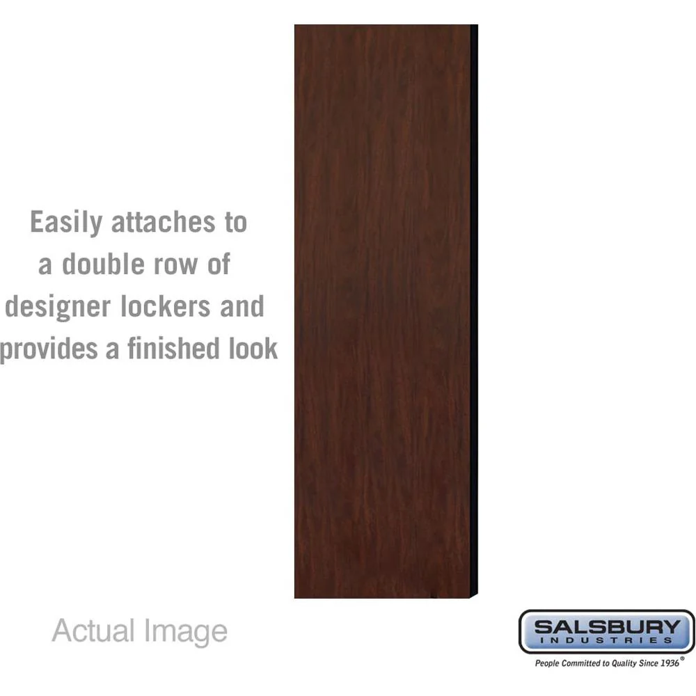 Double End Side Panel - for 5 Feet High - 18 Inch Deep Designer Wood Locker - without Sloping Hood by Salsbury - Image 6
