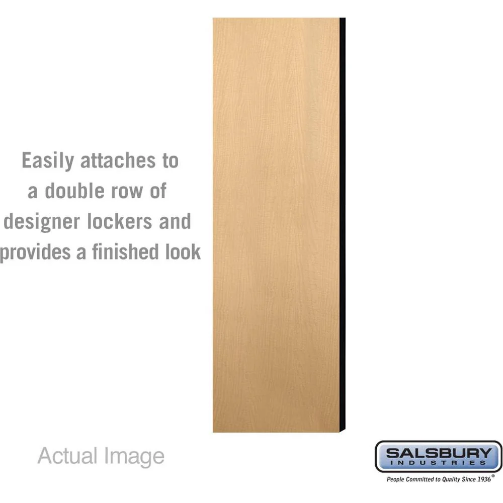Double End Side Panel - for 5 Feet High - 18 Inch Deep Designer Wood Locker - without Sloping Hood by Salsbury - Image 7
