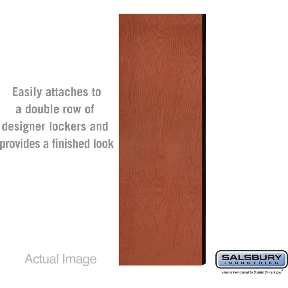 Double End Side Panel - for 5 Feet High - 21 Inch Deep Designer Wood Locker - without Sloping Hood by Salsbury - Image 4