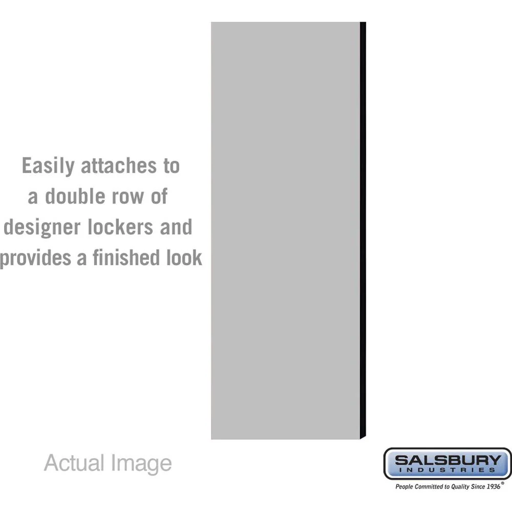 Double End Side Panel - for 5 Feet High - 21 Inch Deep Designer Wood Locker - without Sloping Hood by Salsbury - Image 5