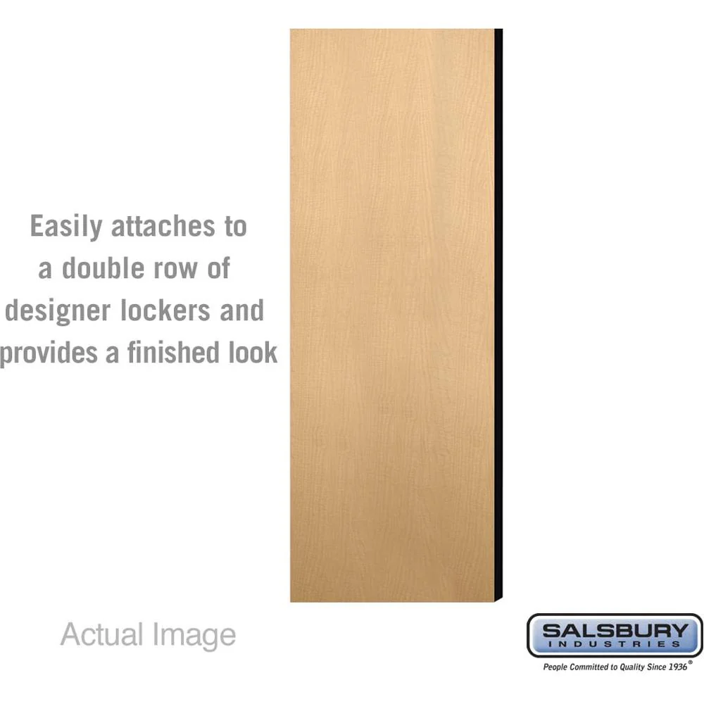 Double End Side Panel - for 5 Feet High - 21 Inch Deep Designer Wood Locker - without Sloping Hood by Salsbury - Image 7