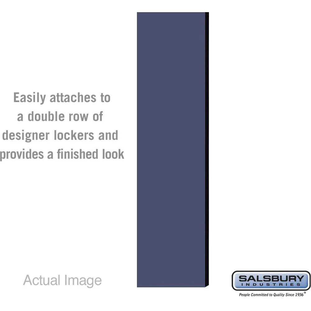 Double End Side Panel - for 6 Feet High - 15 Inch Deep Designer Wood Locker - without Sloping Hood by Salsbury - Image 3