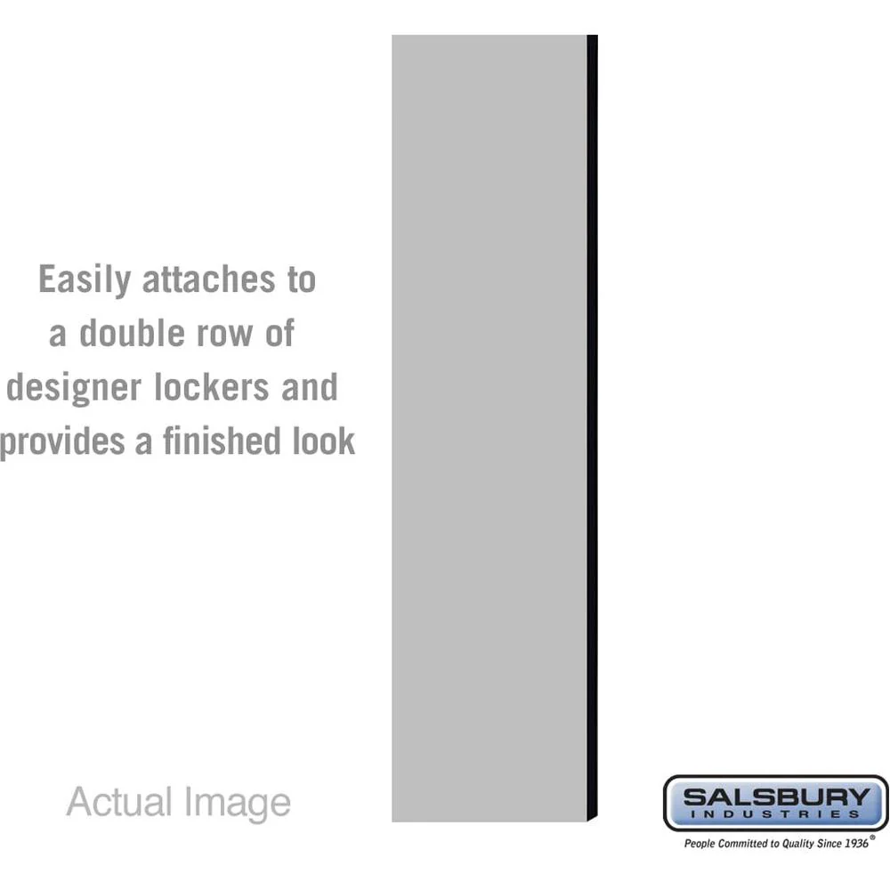 Double End Side Panel - for 6 Feet High - 15 Inch Deep Designer Wood Locker - without Sloping Hood by Salsbury - Image 5