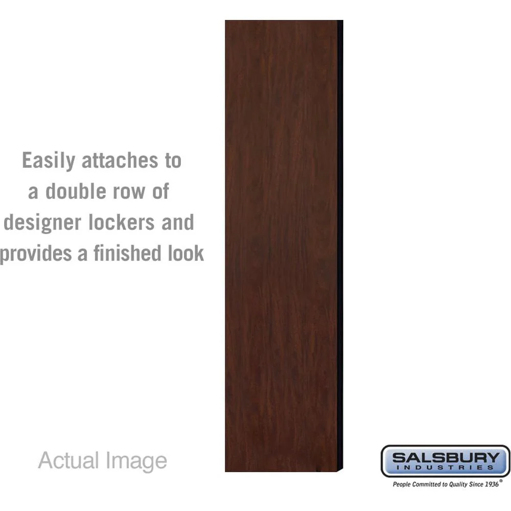 Double End Side Panel - for 6 Feet High - 15 Inch Deep Designer Wood Locker - without Sloping Hood by Salsbury - Image 6