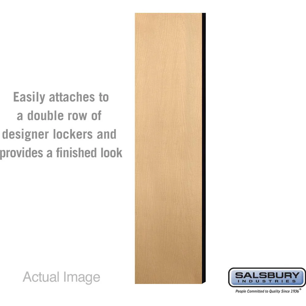Double End Side Panel - for 6 Feet High - 15 Inch Deep Designer Wood Locker - without Sloping Hood by Salsbury - Image 7