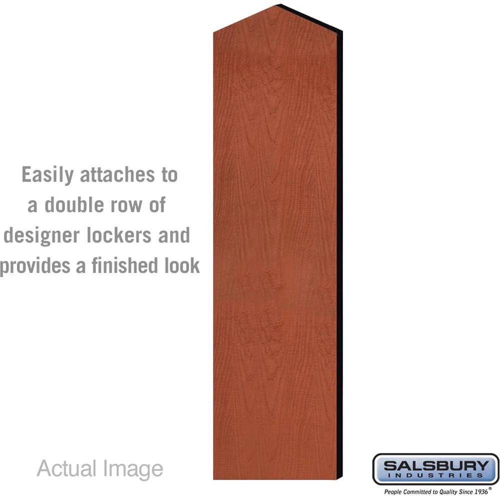 Double End Side Panel - for 6 Feet High - 18 Inch Deep Designer Wood Locker - with Sloping Hood by Salsbury - Image 4