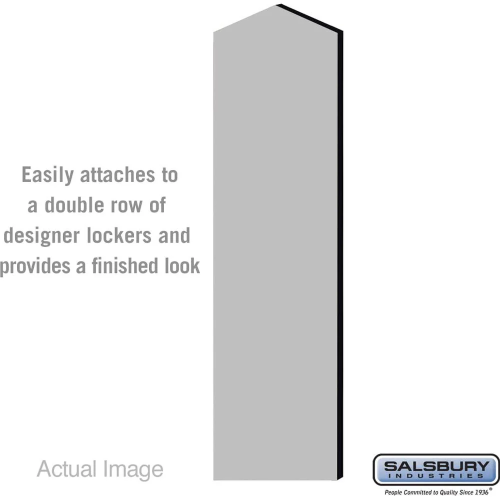 Double End Side Panel - for 6 Feet High - 18 Inch Deep Designer Wood Locker - with Sloping Hood by Salsbury - Image 5