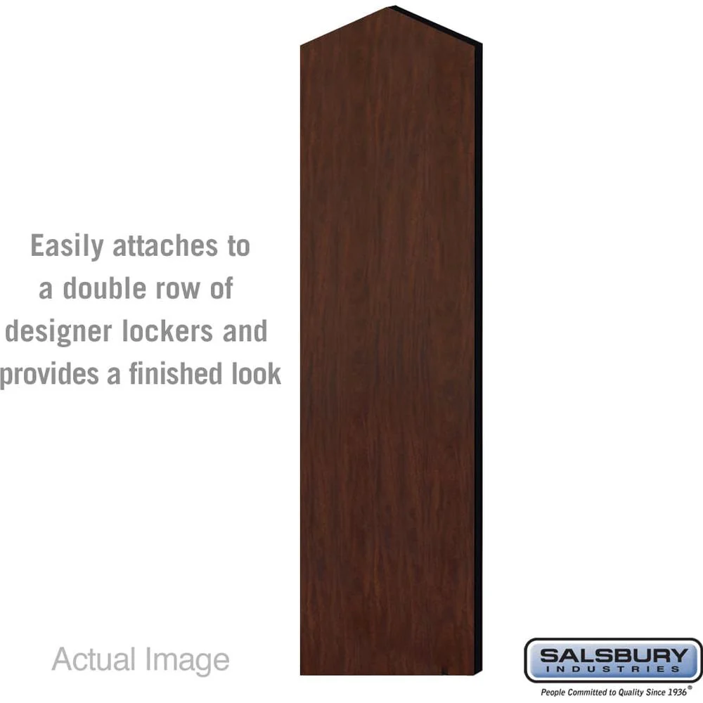 Double End Side Panel - for 6 Feet High - 18 Inch Deep Designer Wood Locker - with Sloping Hood by Salsbury - Image 6