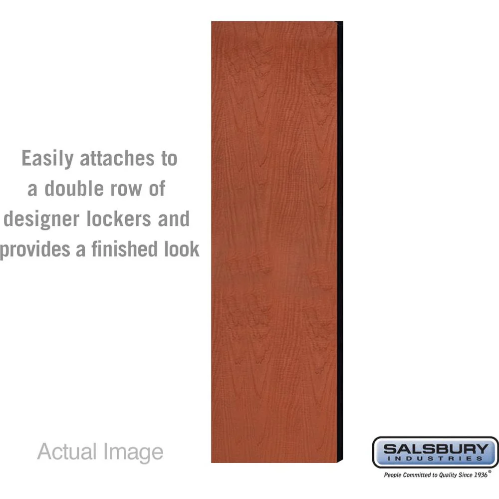 Double End Side Panel - for 6 Feet High - 18 Inch Deep Designer Wood Locker - without Sloping Hood by Salsbury - Image 4