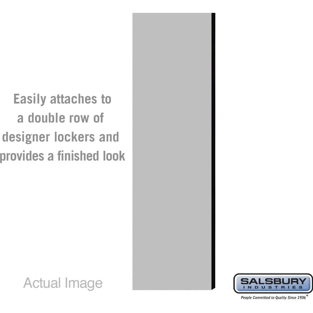 Double End Side Panel - for 6 Feet High - 18 Inch Deep Designer Wood Locker - without Sloping Hood by Salsbury - Image 5
