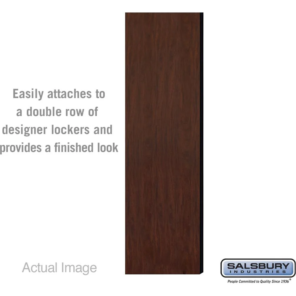 Double End Side Panel - for 6 Feet High - 18 Inch Deep Designer Wood Locker - without Sloping Hood by Salsbury - Image 6