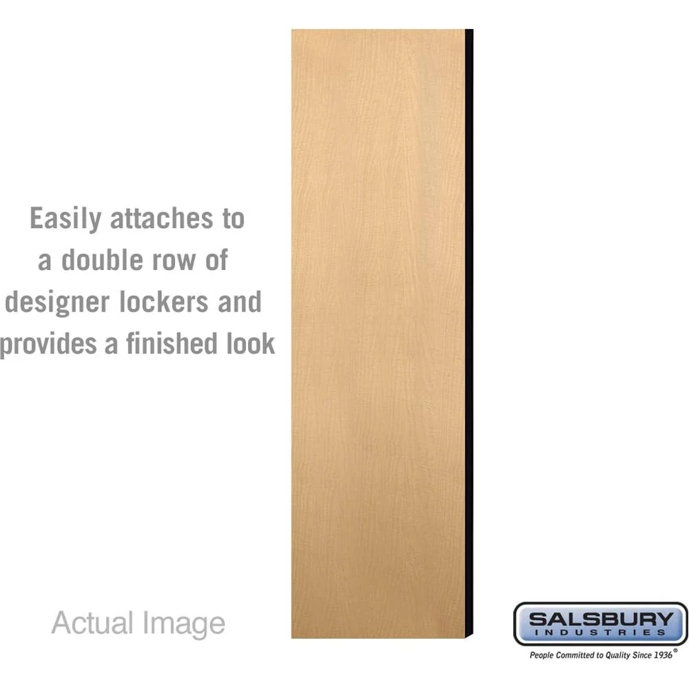 Double End Side Panel - for 6 Feet High - 18 Inch Deep Designer Wood Locker - without Sloping Hood by Salsbury - Image 7
