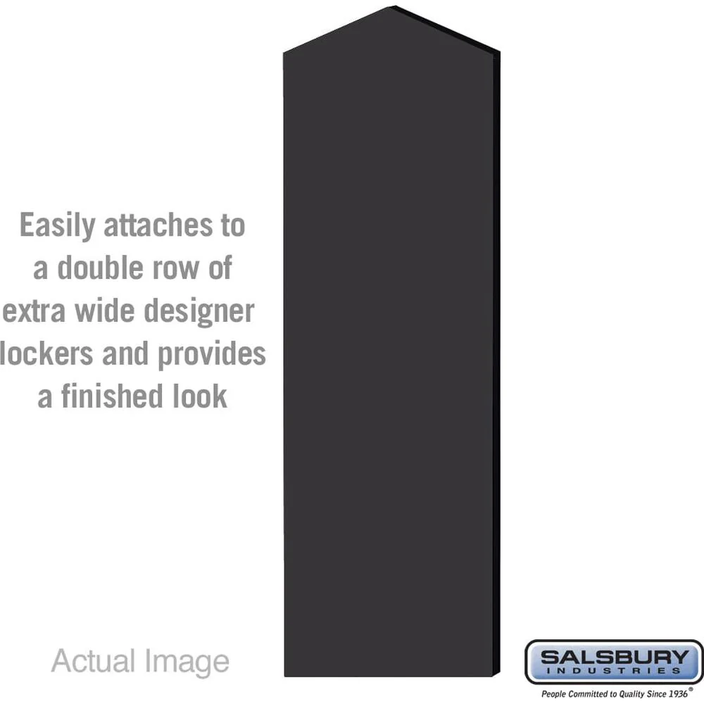 Double End Side Panel - for 6 Feet High - 21 Inch Deep Designer Wood Locker - with Sloping Hood by Salsbury - Image 2