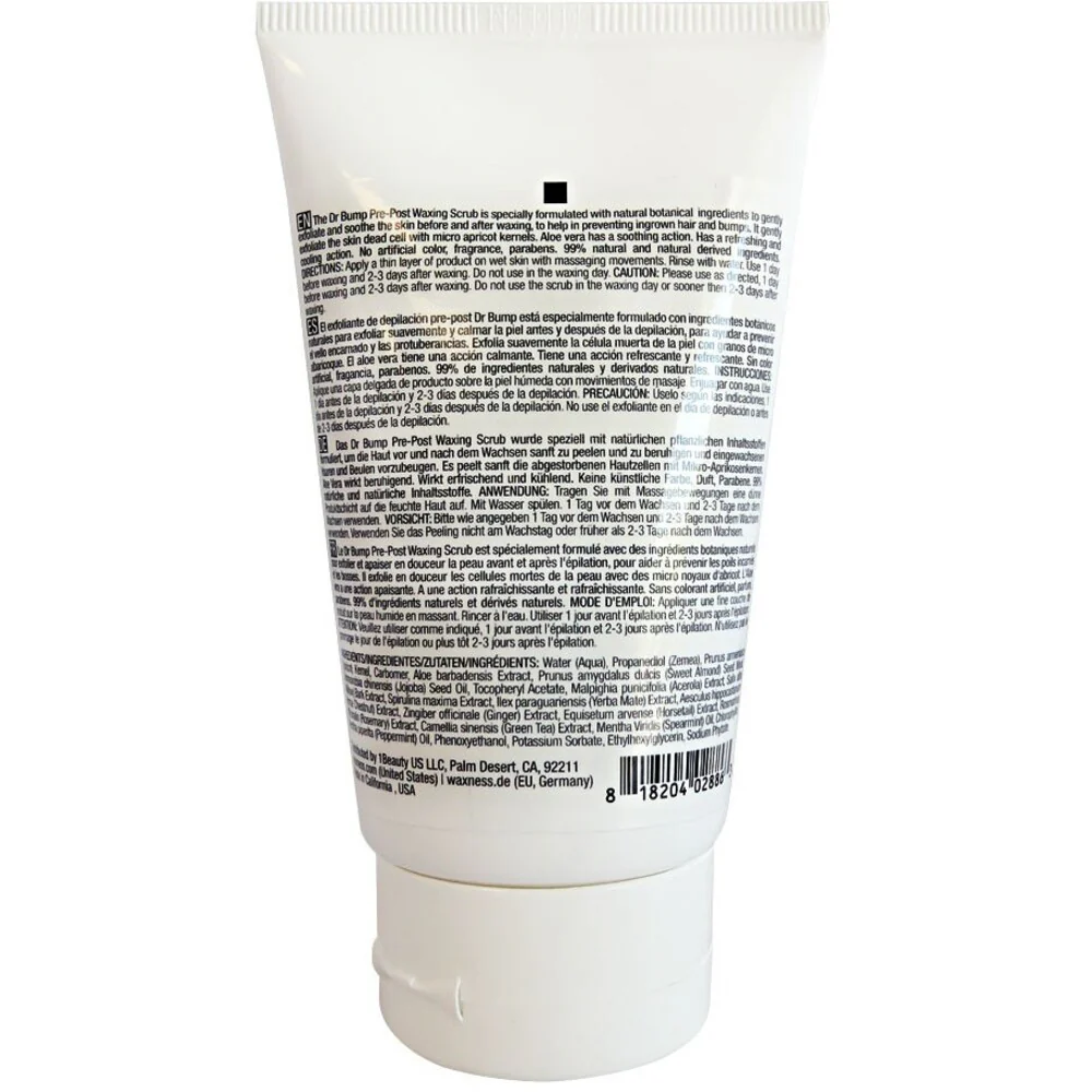 Dr. Bump Botanical Pre-Post Waxing Scrub / Spearmint + Aloe + Apricot Kernels / PRE-POST WAX CARE / Case of (12 Units) - 4 fl. oz. - 118 mL. Each - Image 2