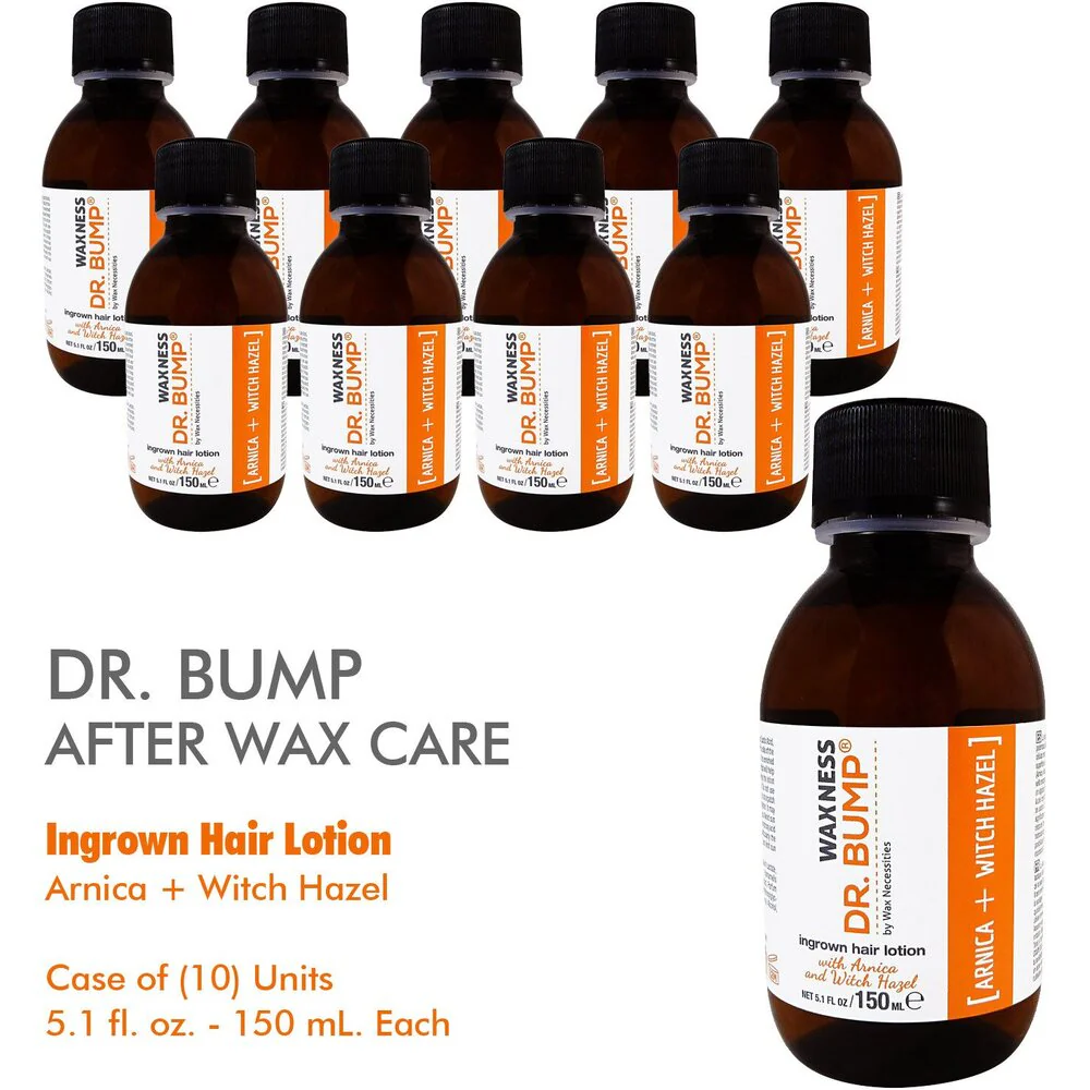 Dr. Bump Ingrown Hair Lotion / Arnica + Witch Hazel / AFTER WAX CARE / Case of (10 Units) - 5.1 fl oz. - 150 mL. Each