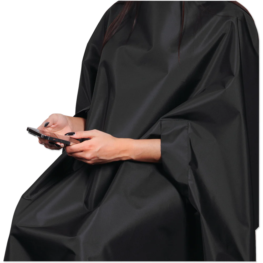 Easy Access Chemical Cape - Chemical Proof and Waterproof / 54" X 58" by Salonchic - Image 2