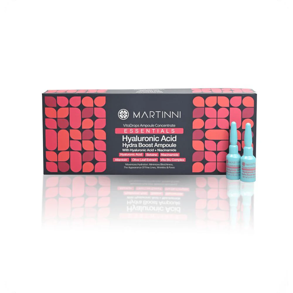 ESSENTIALS Hyaluronic Acid Hydra-Boost Ampoules / Each Ampoule = 0.17 oz. - 5 mL. / 10 Ampoules Per Box X 2 = 20 Ampoules Total by Martinni - Image 2