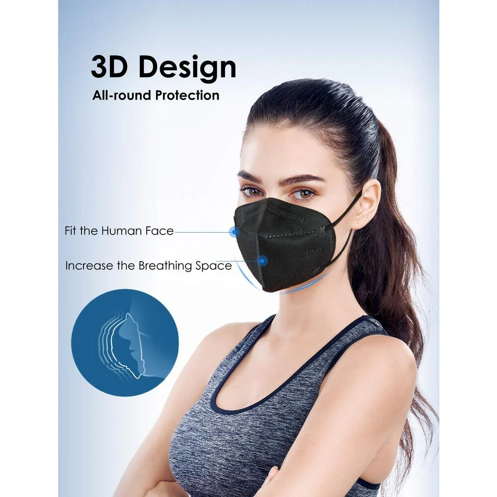 Fashion Color KN95 Face Masks - BLACK / 30 Pack - Individually Wrapped - Image 10