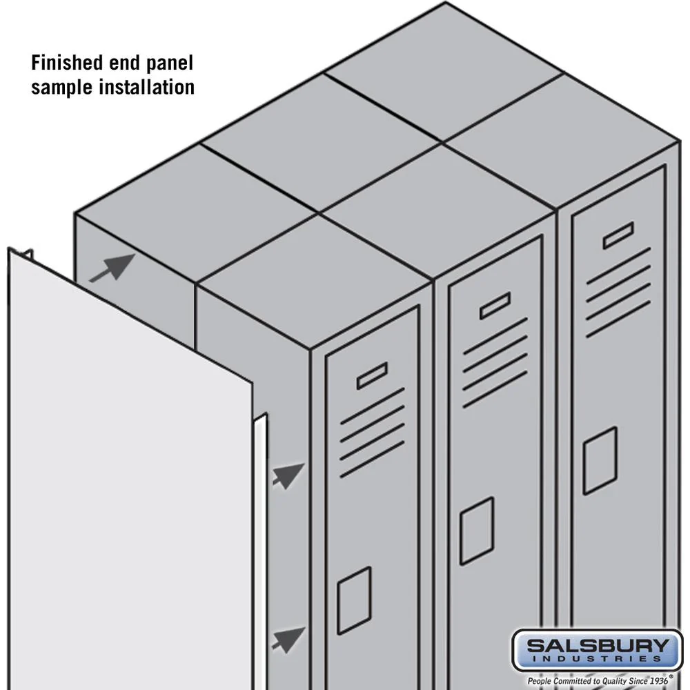 Finished Double End Panel - for 6 Feet High 15 Inch Deep Metal Locker by Salsbury - Image 4
